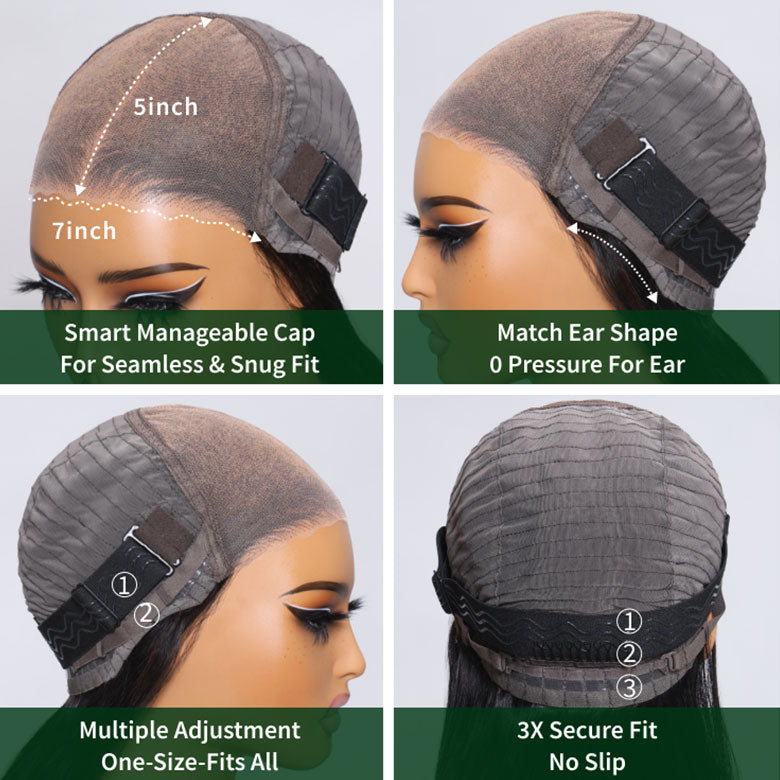 Klaiyi Jerry Curly Human Hair Wigs 7X5 Bye Bye Knots Lace Closure Wigs Flash Sale