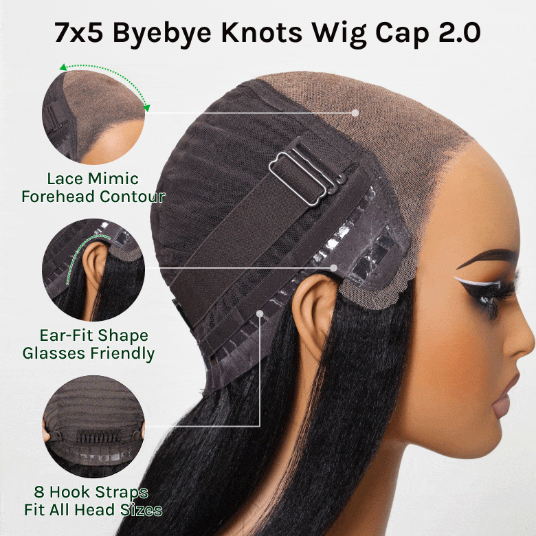 Klaiyi 7x5 Reddish Brown Yaki Straight Bob Wig Put On and Go Glueless Wig with Bleached Knots Flash Sale