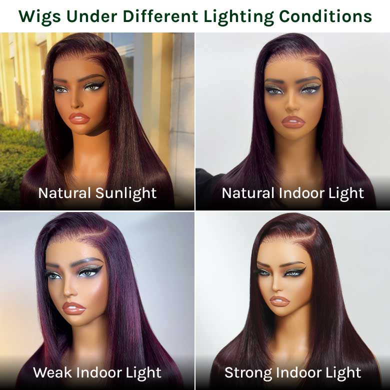 Klaiyi 7x5 and 13x4 Pre-Everything Lace Frontal Black Cherry Color Layered Cut Straight and Loose Wave Glueless Wig Flash Sale