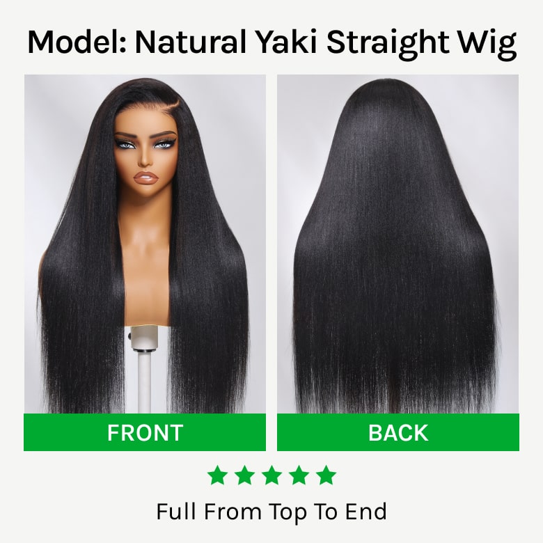 Klaiyi Yaki Straight Put On and Go Glueless Lace Wigs 7x5 Bye Bye Knots/5x5 HD Pre-cut Human Hair Lace Wig
