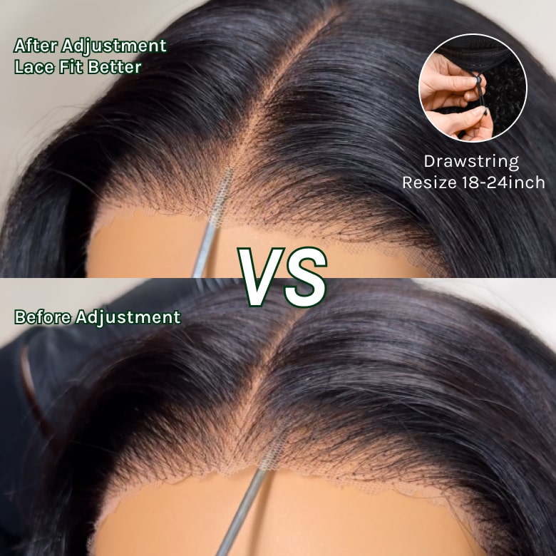 Klaiyi Yaki Straight Put On and Go Glueless Lace Wigs 7x5 Bye Bye Knots/5x5 HD Pre-cut Human Hair Lace Wig