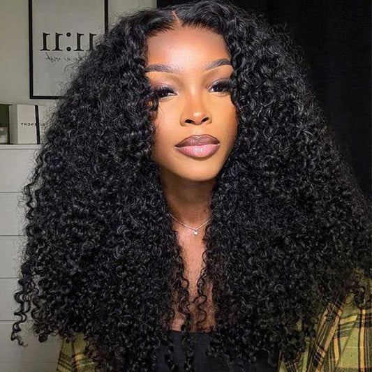 Klaiyi 4C Kinky Curly Virgin Hair 3 Bundles Deal Brazilian Kinky Curly Human Hair Weft Flash Sale