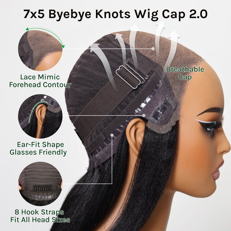 Klaiyi Pre-Cut Glueless Wig Put On and Go Highlight Blonde Body Wave Wig Human Hair