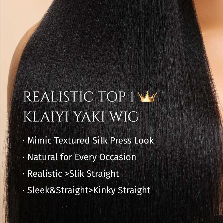 Klaiyi Yaki Straight Put On and Go Glueless Lace Wigs 7x5 Bye Bye Knots/5x5 HD Pre-cut Human Hair Lace Wig