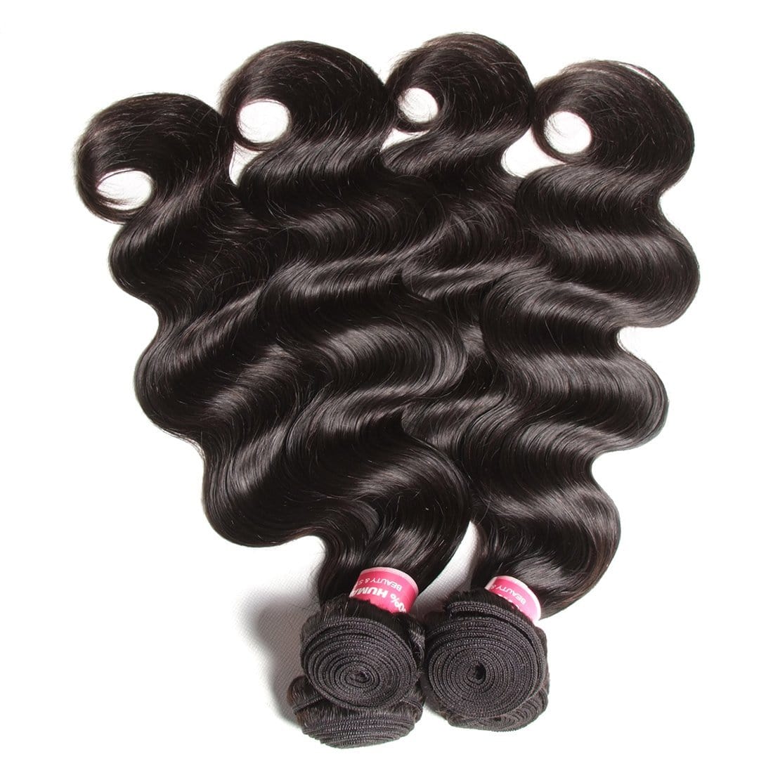 Klaiyi Brazilian Virgin Body Wave Hair 3 Bundles With Lace Frontal Hair Closure
